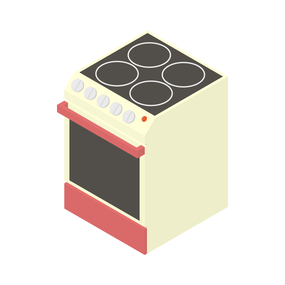 Modern electric cooker icon, cartoon style — Но дома лучше..